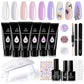 Beetles Gel Polish Nude Poly Nail Kit with Mini Nail Lamp for Nail Art Starter Kit