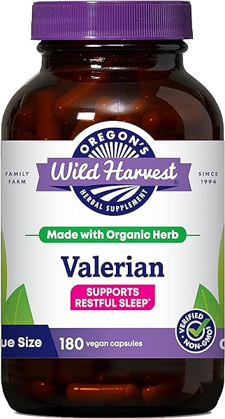 Oregon's Wild Harvest Non-GMO Organic Valerian Capsules Non Habit Forming Herbal Aid, Melatonin Free, 180Count in Pakistan in Pakistan