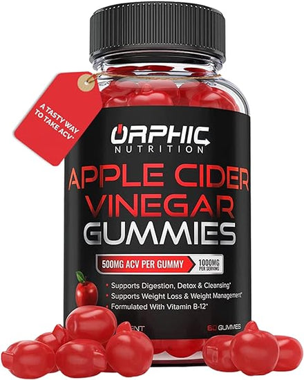 Apple Cider Vinegar Gummies - 1000mg - Formulated to Support Weight Loss Efforts & Gut Health* - Supports Digestion, Detox & Cleansing* - ACV Gummies W/VIT B12, Beetroot & Pomegranate (60 Gummies) in Pakistan