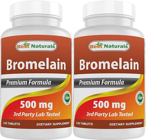 Best Naturals Bromelain 500mg 120 Tablets (120 Count (Pack of 2)) in Pakistan