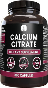 Pure Original Ingredients Calcium Citrate (365 Capsules), No Magnesium Or Rice Fillers, Always Pure, Lab Verified in Pakistan