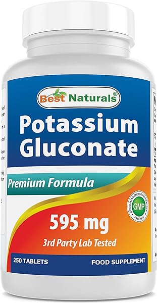 Best Naturals Potassium Gluconate Supplement 595 Mg Tablet, 250Count in Pakistan