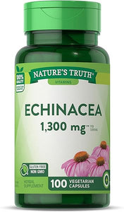 Echinacea Extract Capsules | 1300mg | 100 Count | Non-GMO & Gluten Free | by Nature's Truth in Pakistan