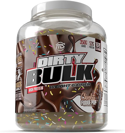 MAN Sports - Dirty Bulk: Chocolate Fudge Pop High Protein Weight Gainer Powder with 52g of Protein in Pakistan