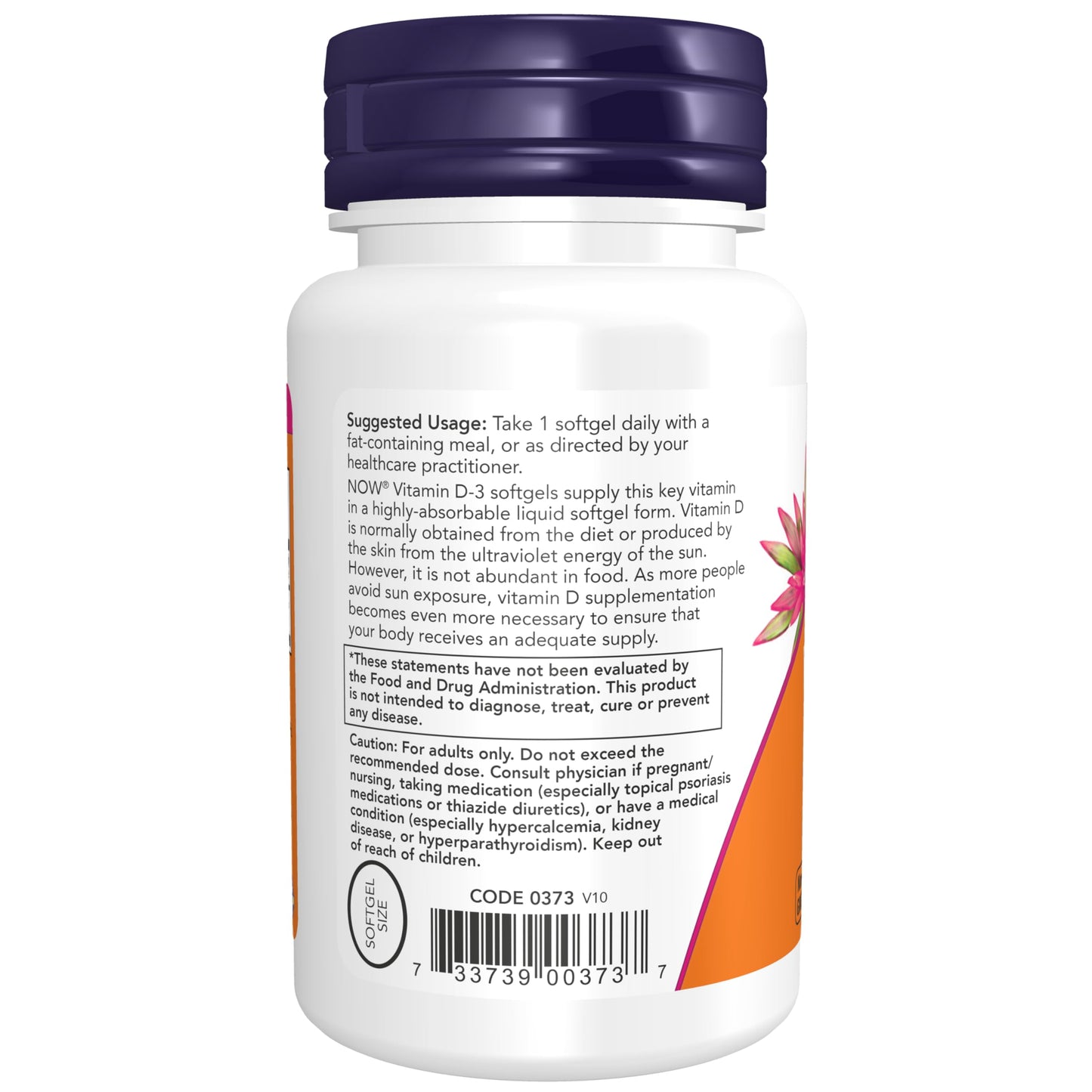 NOW Supplements, Vitamin D-3 5,000 IU, High Potency, Structural Support*, 240 Softgels