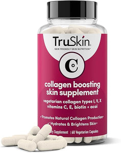 TruSkin Collagen Supplements – Vegetarian-Friendly Multi Collagen for Skin with Biotin, Vitamin C & Acai Superfood Complex – Support Natural Collagen Production, Hydrate & Brighten Skin, 60 Capsules in Pakistan