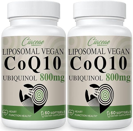 Liposomal CoQ10 800mg Ubiquinol Softgel, Max Absorption Ubiquinol Coenzyme Q10, Ubiquinol CoQ10 Supplement for Antioxidant, Heart Function & Energy Production, Pure CoQ10 800mg, 120 Vegan Softgels in Pakistan