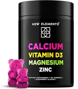 Calcium Gummies with Vitamin D3 Magnesium Glycinate & Zinc High Absorption | Calcium Supplement Chews for Women, Men, Adults | Immune Support | Bone & Muscle Health | Vegan | Non-GMO | Gluten-Free in Pakistan