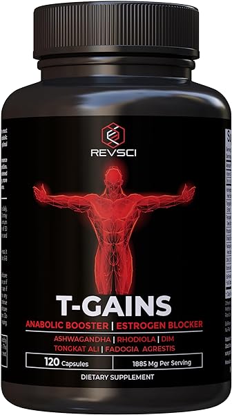 Anabolic Workout Supplement for Men & Muscle Builder for Men - Total GAINS Fadogia Agrestis and Tongkat Ali for Men, Aromatase Inhibitor, Estrogen Blocker for Men, HGH Supplements for Men, 120 Pills in Pakistan