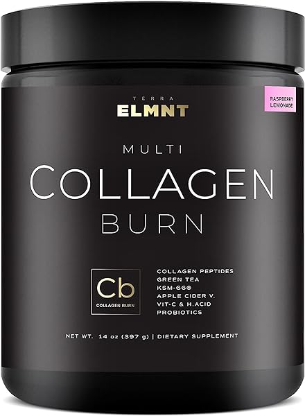 Super Collagen Burn - Thermogenic Multi Collagen Protein Supplement for Women with Probiotics, Apple C Vinegar, KSM66, Phytosome Green Tea & Biotin for Weight Loss, Youth, Hair Skin & Nails (Raz-Lem) in Pakistan