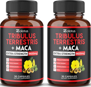 Imported Tribulus Terrestris + Maca, 9600mg,  High Potency with Ashwagndha, energy booster supplement in Pakistan