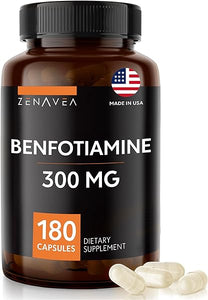 Benfotiamine 300mg - Benfotiamine b1-180 Capsules (3 Months Supply) - Vegan, Non-GMO, Gluten-Free in Pakistan
