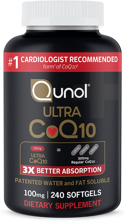 Qunol CoQ10 Softgels Vascular, Stamina and Heart Health Supplement