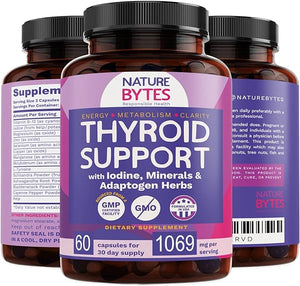 Thyroid Support for Women and Men with Iodine - Highest Potency Supplement with Ashwagandha, Vitamin B12, Selenium & Adaptogens for Focus, Natural Energy, Metabolism in Pakistan