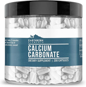 Earthborn Elements Calcium Carbonate 200 Capsules, Pure & Undiluted, No Additives in Pakistan
