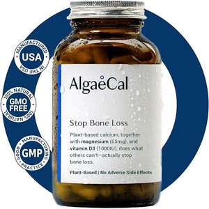 ALGAECAL - Plant Based Calcium Supplement with Vitamin D3 (1000 IU) for Bone Strength, Contains 13 Minerals Supporting Bone Health, Organic Calcium (750 mg) for Women & Men, 90 Veggie Caps in Pakistan