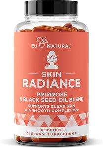 Radiance Flawless Skin & Complexion – Hormonal Acne, Skin Care – Support Your Natural Beauty Building Blocks – Cold Pressed Acne Pills, Evening Primrose Oil, Black Seed Oil, & DIM – 60 Liquid Softgels in Pakistan