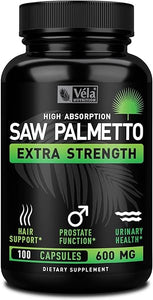 Vela Saw Palmetto Extra Strength High Absorption Supplement Capsules - No Bad Smell - 1 Capsule x Day - 600 mg in Pakistan