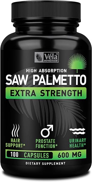 Vela Saw Palmetto Extra Strength High Absorption Supplement Capsules - No Bad Smell - 1 Capsule x Day - 600 mg in Pakistan in Pakistan