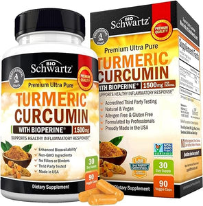 Turmeric Curcumin with Black Pepper Extract 1500mg - High Absorption Ultra Potent Turmeric Supplement with 95% Curcuminoids and BioPerine - Non GMO Turmeric Capsules for Joint Support - 90 Capsules in Pakistan
