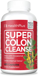 Health Plus Super Colon Cleanse: 10-Day Cleanse -Detox | More than 1 Cleanse, 60 Count (Pack of 1)