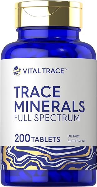 Trace Minerals | 200 Tablets | Full Spectrum Supplement | Non-GMO & Gluten Free Complex | by Vital Trace in Pakistan