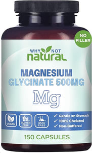 Magnesium Glycinate 500 mg Capsules Supplement - Vegan, 100% Pure, No Filler - Supports Sleep and Relaxation in Pakistan