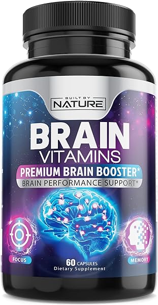 Nootropic Brain Booster Supplement - Memory, Focus & Concentration Support with Vitamins B6 & B12, Proven and Tested Phosphatidylserine - Natural Cognitive Function & Energy Boost, 60 Capsules in Pakistan in Pakistan