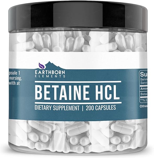 Earthborn Elements Betaine HCL, 200 Capsules, in Pakistan