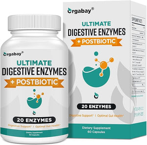 Digestive Enzymes 1000mg with Postbiotics, 20 Enzyme Blend for Bloating, Optimal Digestion and Gut Function, 60 Veggie Capsules in Pakistan