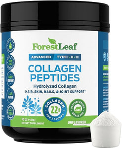 Collagen Peptides Powder Unflavored - Hydrolyzed Collagen Protein Powder Type 1, 2 & 3 - Grass Fed Keto Collagen Powder for Women & Men - Vital Hair, Skin, Nails, Joints, Recovery, 11g Per Serving in Pakistan