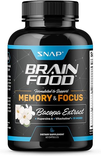Nootropics Brain Booster Supplement for Memory and Focus - Improve Brain Focus, Clarity & Memory Supplements for Seniors & Adults + Energy & Mood Booster - Bacopa Extract, Ginkgo Biloba (60 Capsules) in Pakistan