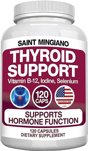 Thyroid Support Supplement with Iodine |120 Capsules to Help Body Mass & Improve Energy, Cardiovascular, Energy & Focus Formula | 14 Natural Vitamins in Pakistan