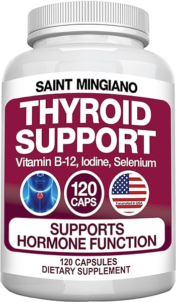 Thyroid Support Supplement with Iodine |120 Capsules to Help Body Mass & Improve Energy, Cardiovascular, Energy & Focus Formula | 14 Natural Vitamins in Pakistan in Pakistan