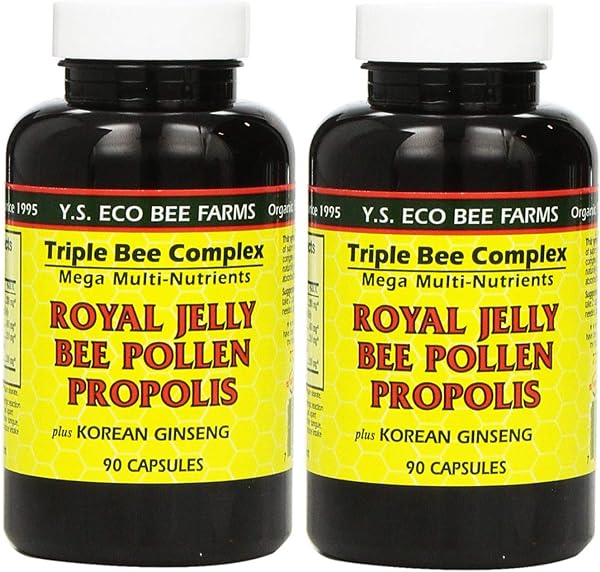 YS Eco Bee Farms, Royal Jelly Bee Pollen Propolis plus Korean Ginseng, 90 Capsules (2Pack) in Pakistan in Pakistan