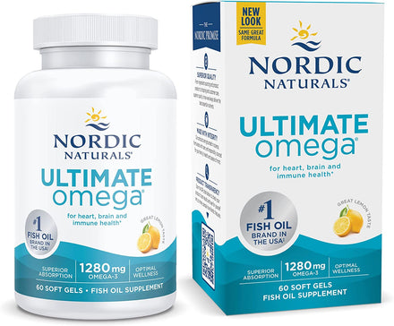 Nordic Naturals High-Potency Omega-3 Fish Oil Supplement with EPA & DHA, Brain & Heart Health