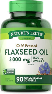 Nature's Truth Flaxseed Oil Capsules | 90 Softgels | Cold Pressed, Non-GMO, Gluten Free in Pakistan