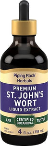 Piping Rock St Johns Wort Tincture Liquid | 4 fl oz | Premium Extract Drops | Botanical Herb Supplement | Alcohol Free, Non-GMO, Gluten Free in Pakistan