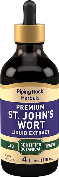 Piping Rock St Johns Wort Tincture Liquid | 4 fl oz | Premium Extract Drops | Botanical Herb Supplement | Alcohol Free, Non-GMO, Gluten Free in Pakistan