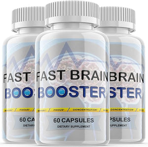 (3 Pack) Fast Brain Booster Advanced Formula Nootropic Supplement - Fast Brain Booster All Natural Brain Supplement for Memory Focus - Fast Brain Booster Concentration Supplement Pills (180 Capsules) in Pakistan