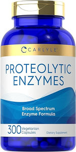 Carlyle Proteolytic Enzymes | 300 Capsules | Systemic Broad Spectrum Supplement | Vegetarian, Non-GMO & Gluten Free Formula in Pakistan