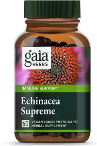 Gaia Herbs Echinacea Supreme - Immune Support Supplement - Echinacea Purpurea and Echinacea Angustifolia Blend to Support Immune System - 60 Vegan Liquid Phyto-Capsules (30-Day Supply) in Pakistan