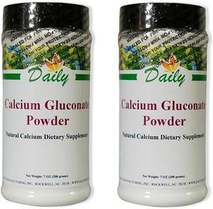 Daily Manufacturing Calcium Gluconate Powder 7 oz, 200 Grams Natural Calcium Dietary Supplement (2) in Pakistan