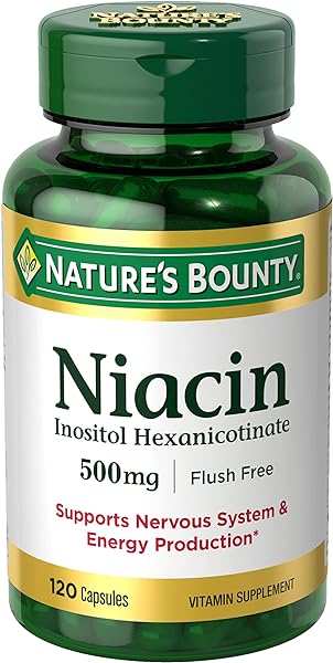 Nature's Bounty Niacin 500mg Flush Free, Cellular Energy Support, Supports Nervous System Health, 120 Capsules in Pakistan in Pakistan