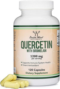 Quercetin with Bromelain - 120 Count (1,200mg Servings) Immune Health Capsules - Supports Healthy Immune Functions in Men and Women (Vegan Safe, Manufactured in USA, Gluten Free) by Double Wood in Pakistan