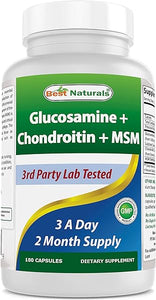 Best Naturals Glucosamine Chondroitin and MSM (Non-GMO) - Promotes Joint Health - 180 Count in Pakistan