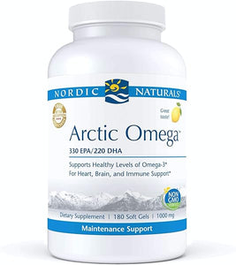 Nordic Naturals Arctic Omega, Lemon Flavor - 180 Soft Gels - 690 mg Omega-3 - Fish Oil - EPA & DHA - Immune Support, Brain & Heart Health, Optimal Wellness - Non-GMO - 90 Servings in Pakistan