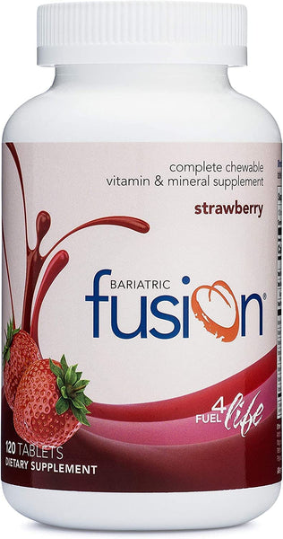 Bariatric Fusion Mixed Berry Complete Chewable Bariatric Multivitamin with Iron for Bariatric Surgery Patients Including Gastric Bypass and Sleeve Gastrectomy - 120 Tablets