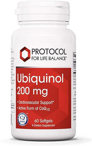 Protocol Ubiquinol CoQ10 200mg - Oxidative Stress Quencher, Cell Energy, Heart Health - 60 Softgels in Pakistan