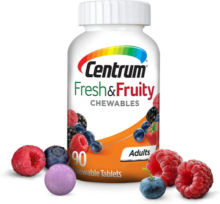 Centrum Chewable Multivitamin for Kids, Multivitamin/Multimineral Supplement with Antioxidants and Vitamins C and E, Cherry/Orange/Fruit Punch Flavor - 80 Count